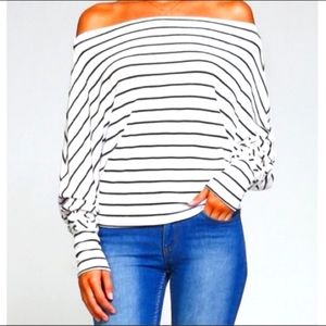 Black & White Boutique Dolman Top